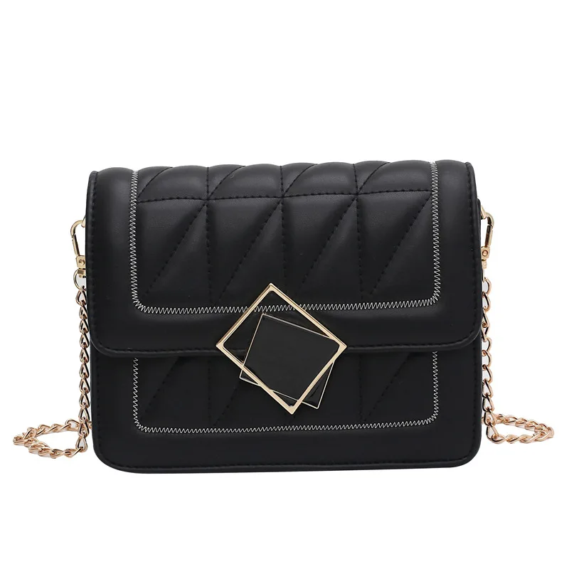 

Women's Shoulder Bag Pu Leather Lingge Pattern Women's Straddle Small Bag Brand Designer Simplicity Girl's Purse Handbag Sac
