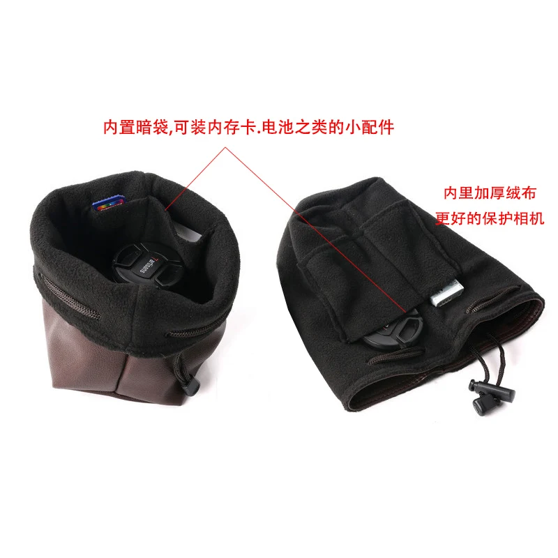 Портативный чехол из искусственной кожи для камеры Canon EOS R RP M50 M10 M100 M6 KISS M 80D 90D 5DIII