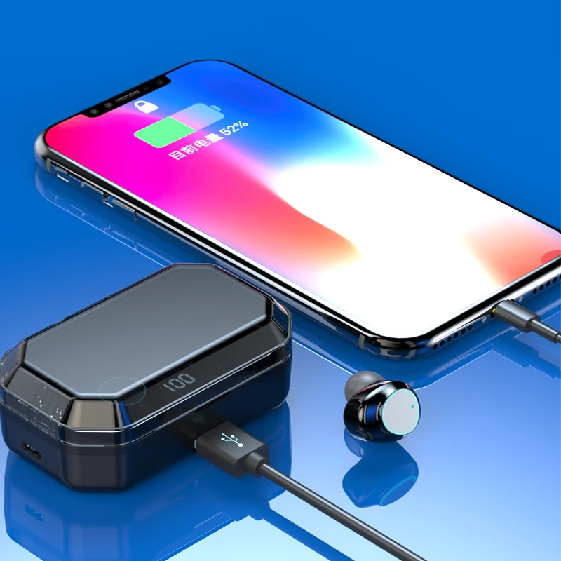 6000mAh беспроводные наушники Bluetooth 5 0 для смартфона Ip7 8 Plus Xiaomi huawei|Наушники и