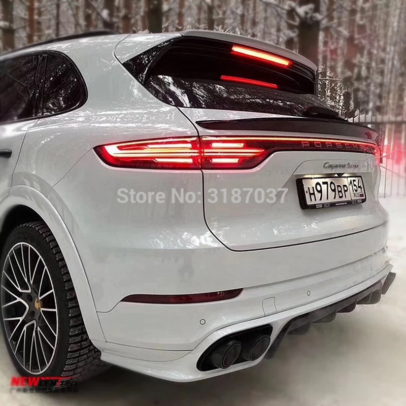 Задний спойлер из углеродного волокна для Porsche Cayenne 2018 -2020 | Автомобили и мотоциклы