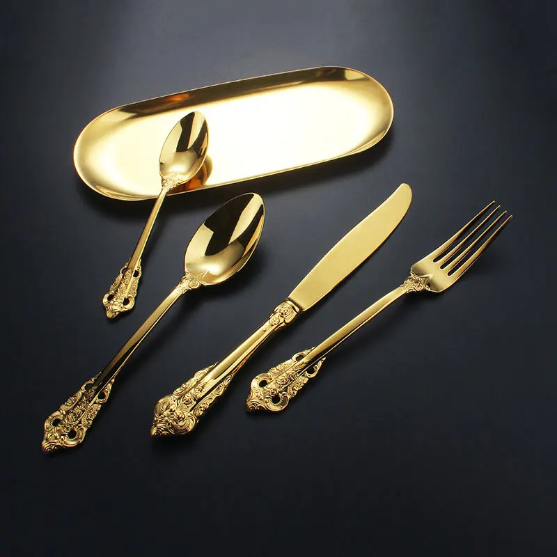 Роскошный набор столовых приборов в западном стиле королевский античный