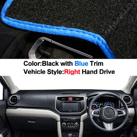 RHD BLUE Автомобильная приборная панель Крышка для Toyota Rush коврик для тире ковер накидка солнцезащитный коврик подушка 2 слоя анти-солнце - Название цвета: RHD BLUE