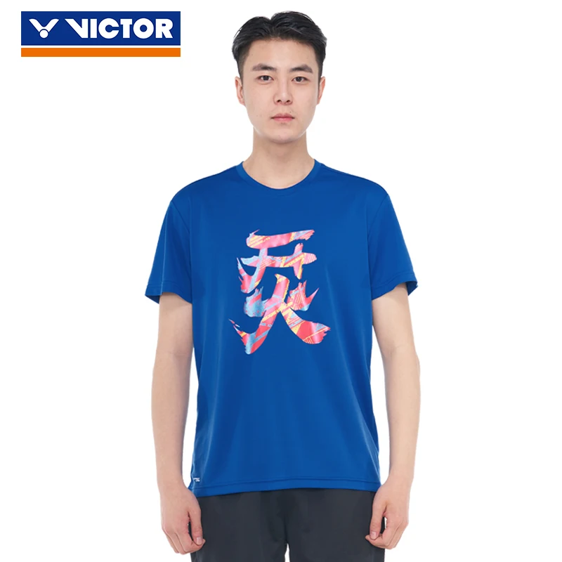 Рубашки для бадминтона VICTOR дышащая быстросохнущая футболка мужчин и женщин