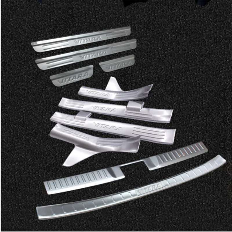 Автомобильный Стайлинг нержавеющая сталь задний бампер крышка для двери