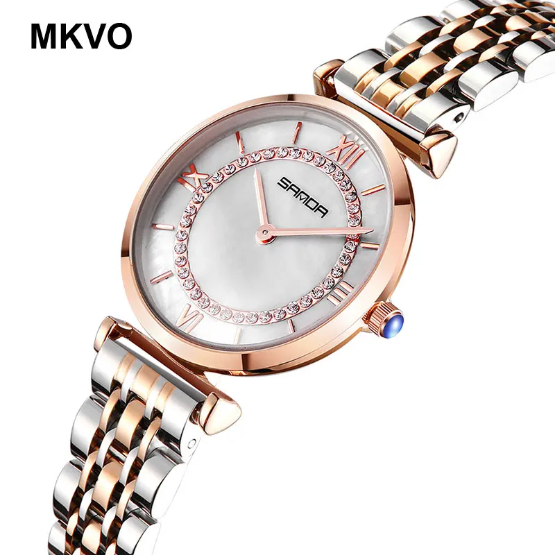 Часы наручные женские кварцевые Роскошные водонепроницаемые Модные с японским