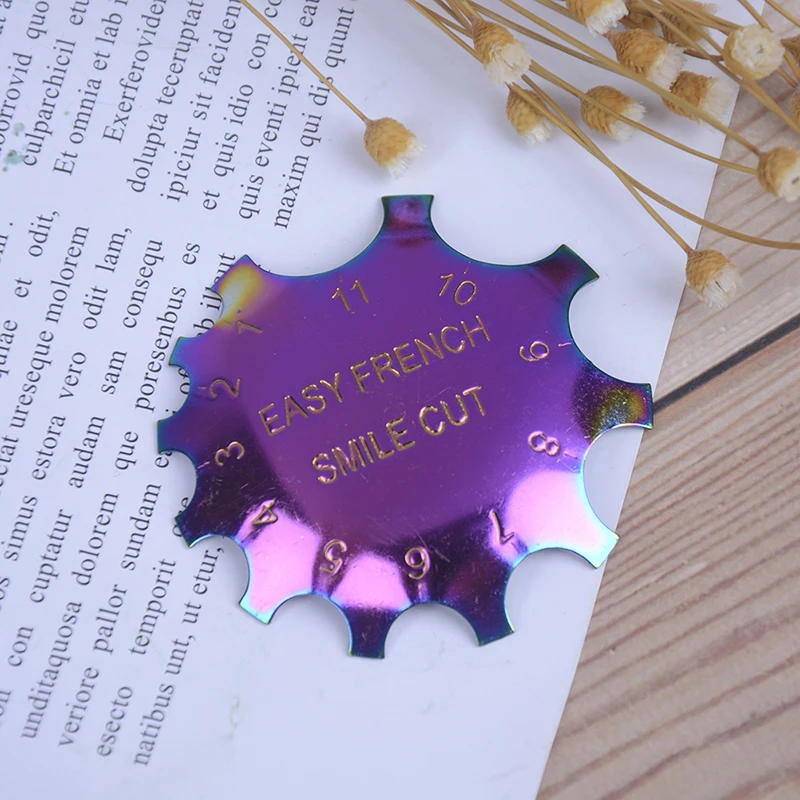 Улыбка трафарет для ногтей триммер разных размеров маникюр дизайн набор