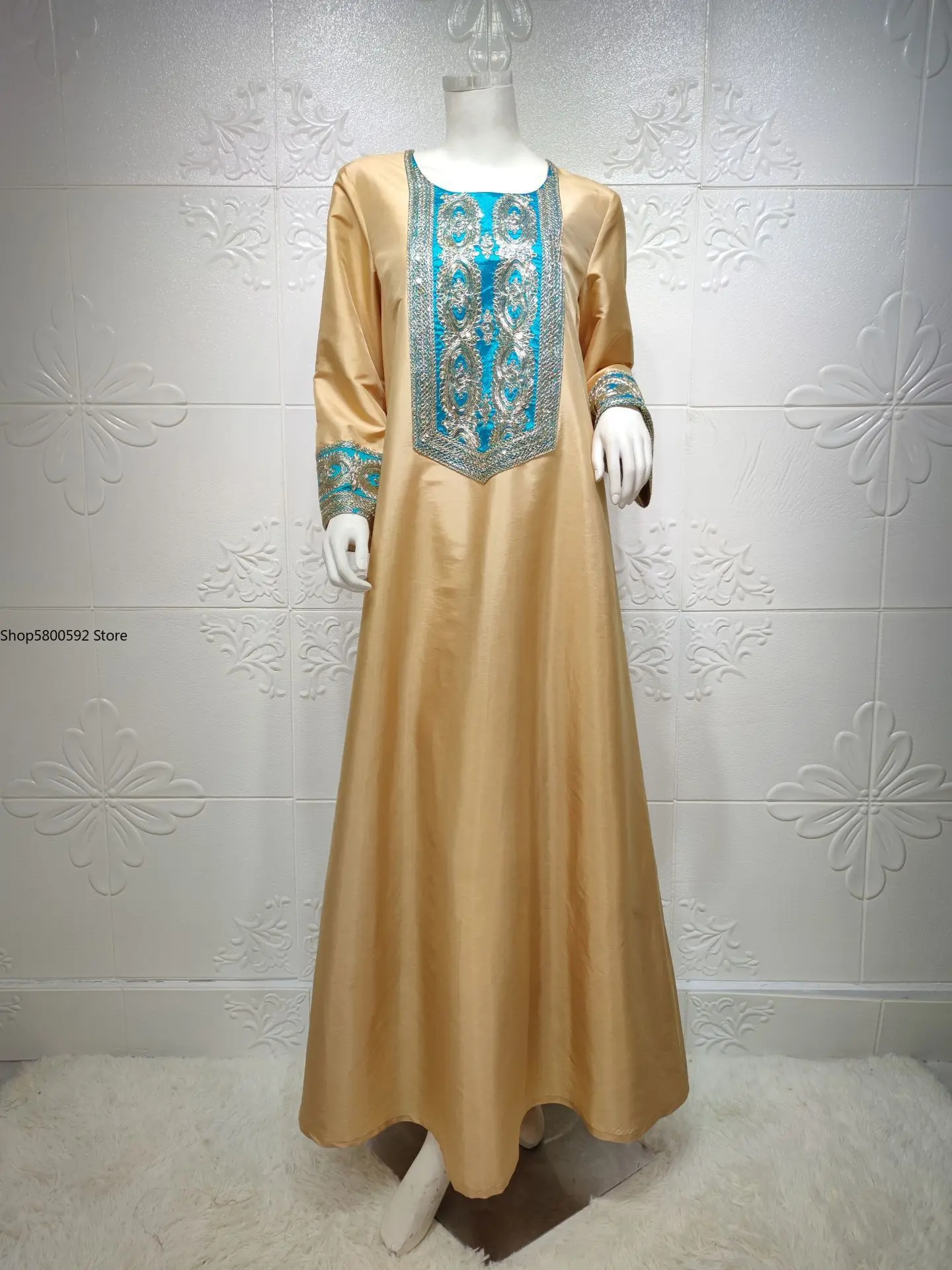 Арабский Кафтан с вышивкой вечерние платья Abayas для женщин мусульманские