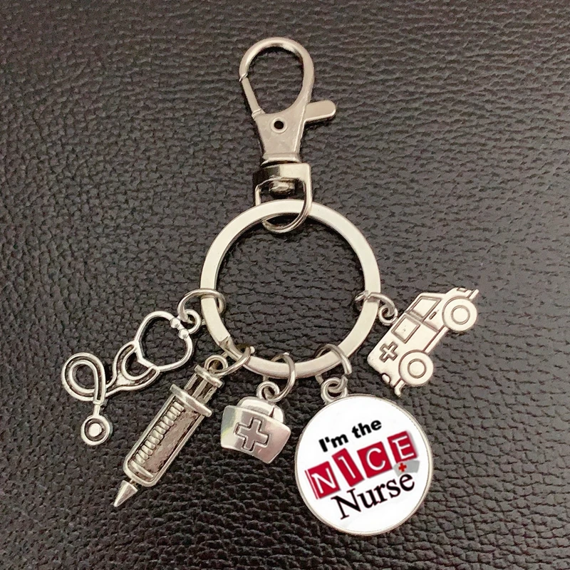 Новый продукт креативный доктор сувенир брелок шприц стетоскоп стеклянный кулон