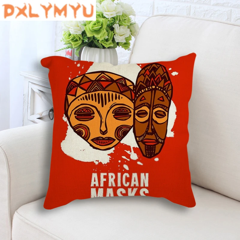 Мультяшная подушка на сиденье африканская женская маска фотографии слона