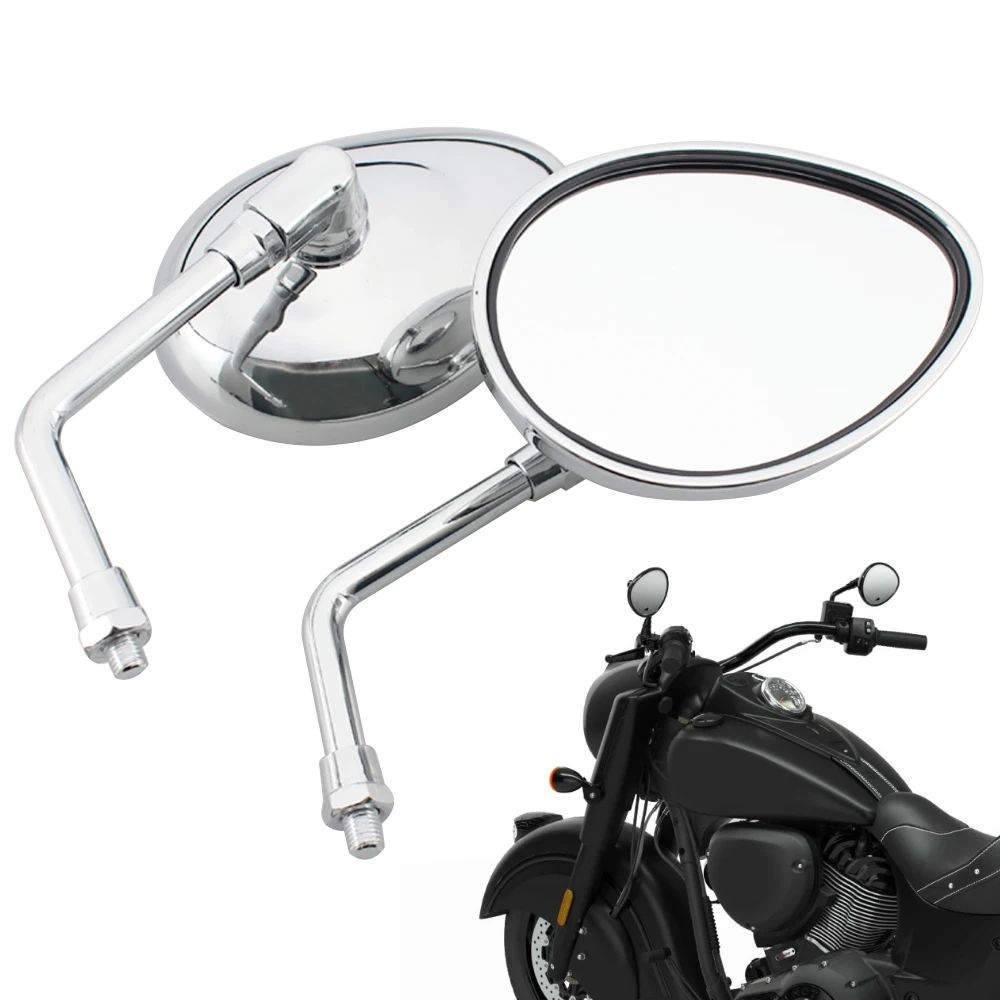 

Chrome Motorcycle Handlebar Mounting Rearview Side Mirrors For Indian Chief Chieftain Scout Roadmaster Models