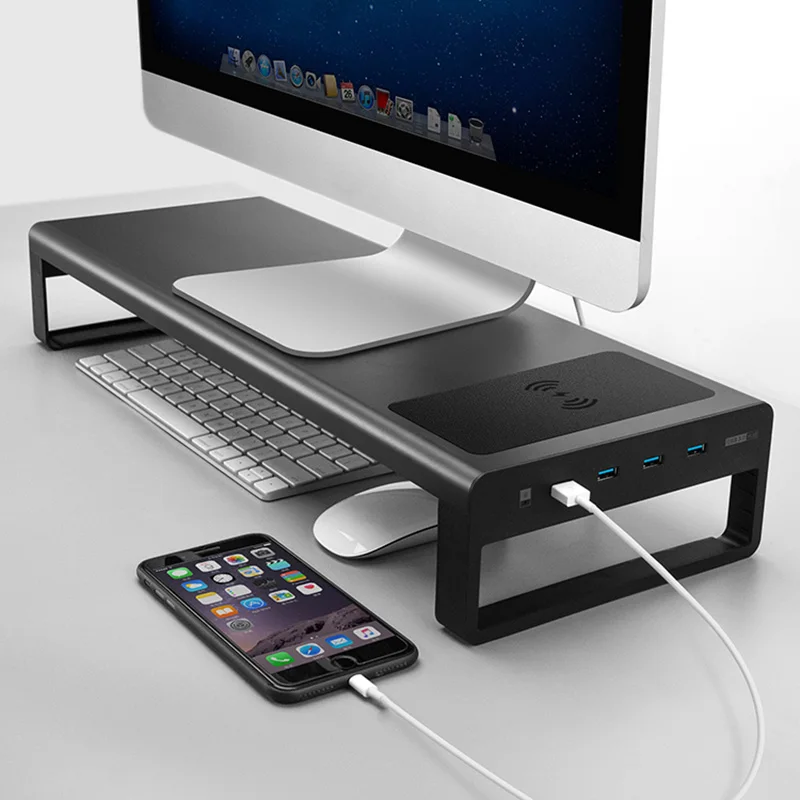 Умная база Алюминий сплав ноутбук подставка для ноутбука с USB 3 0 Порты и разъёмы