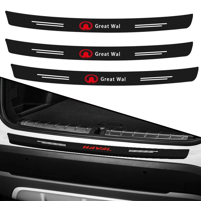 

1pcs Car Brand New Carbon Fiber Rear Shield Stickers Decoration for Great Wall poer m4 voleex c30 pao wingle 5 car accessories