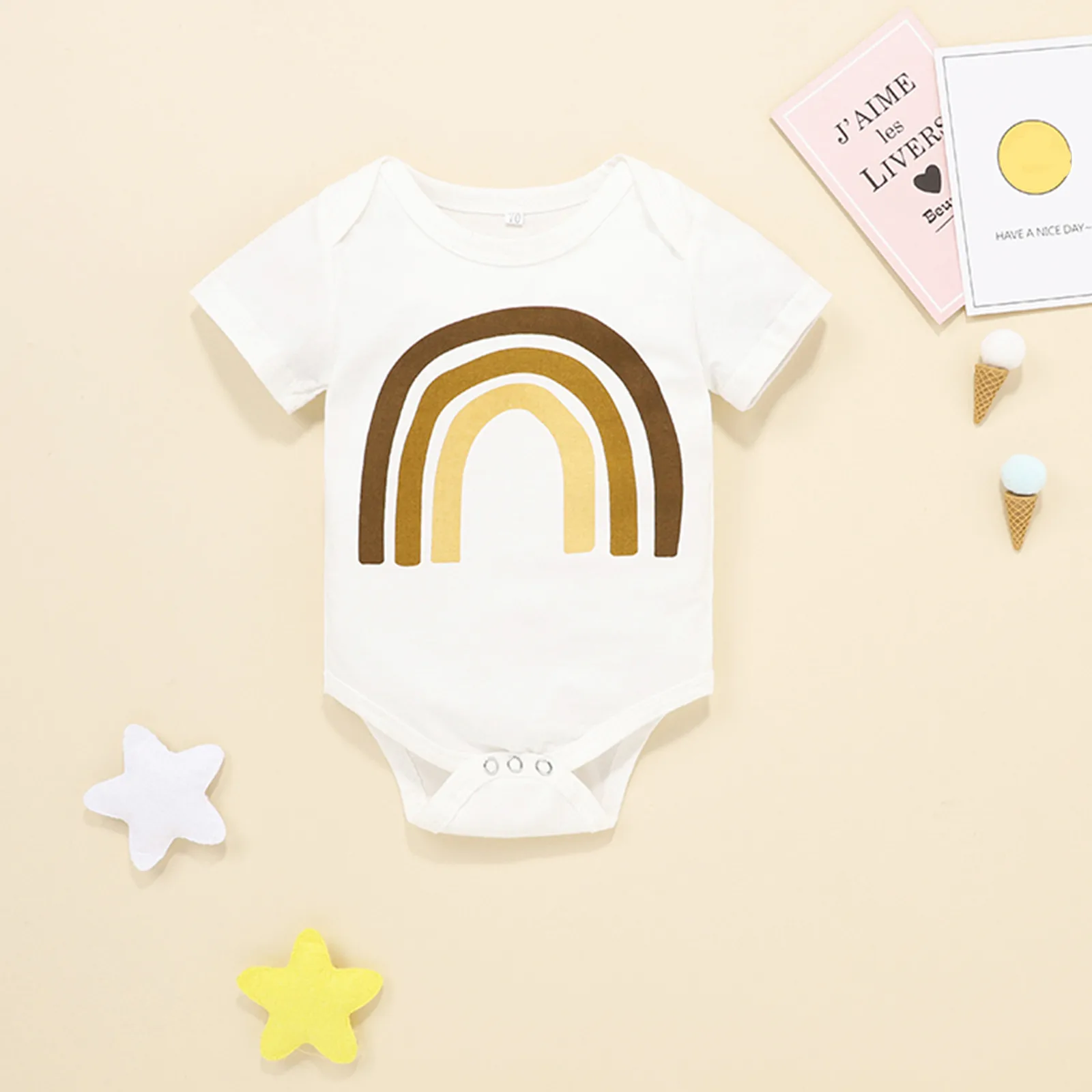 В стиле пэчворк Одежда для новорожденных Детский комбинезон с короткими