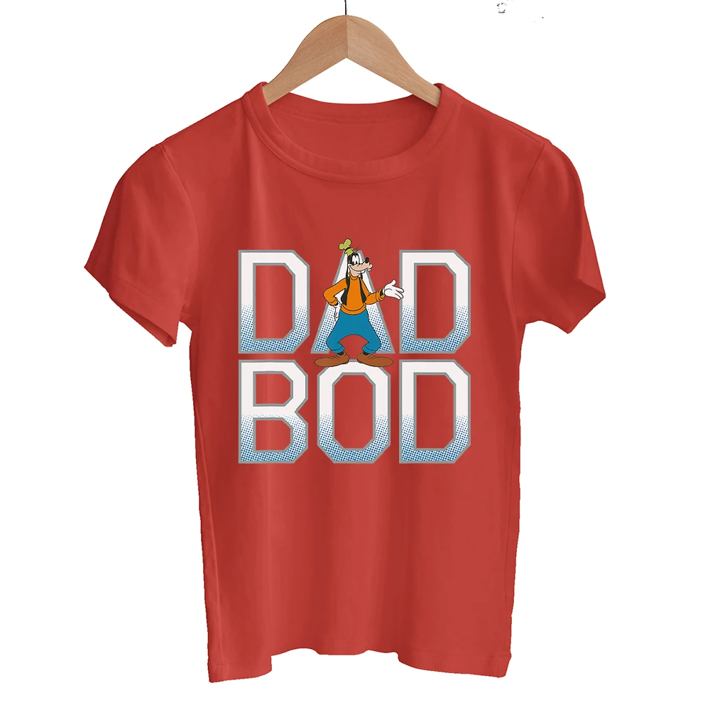

Женская футболка с надписью DAD BOD, летняя новинка Disney, удобная футболка с коротким рукавом с мультяшным принтом и рисунком тупой, женская ...