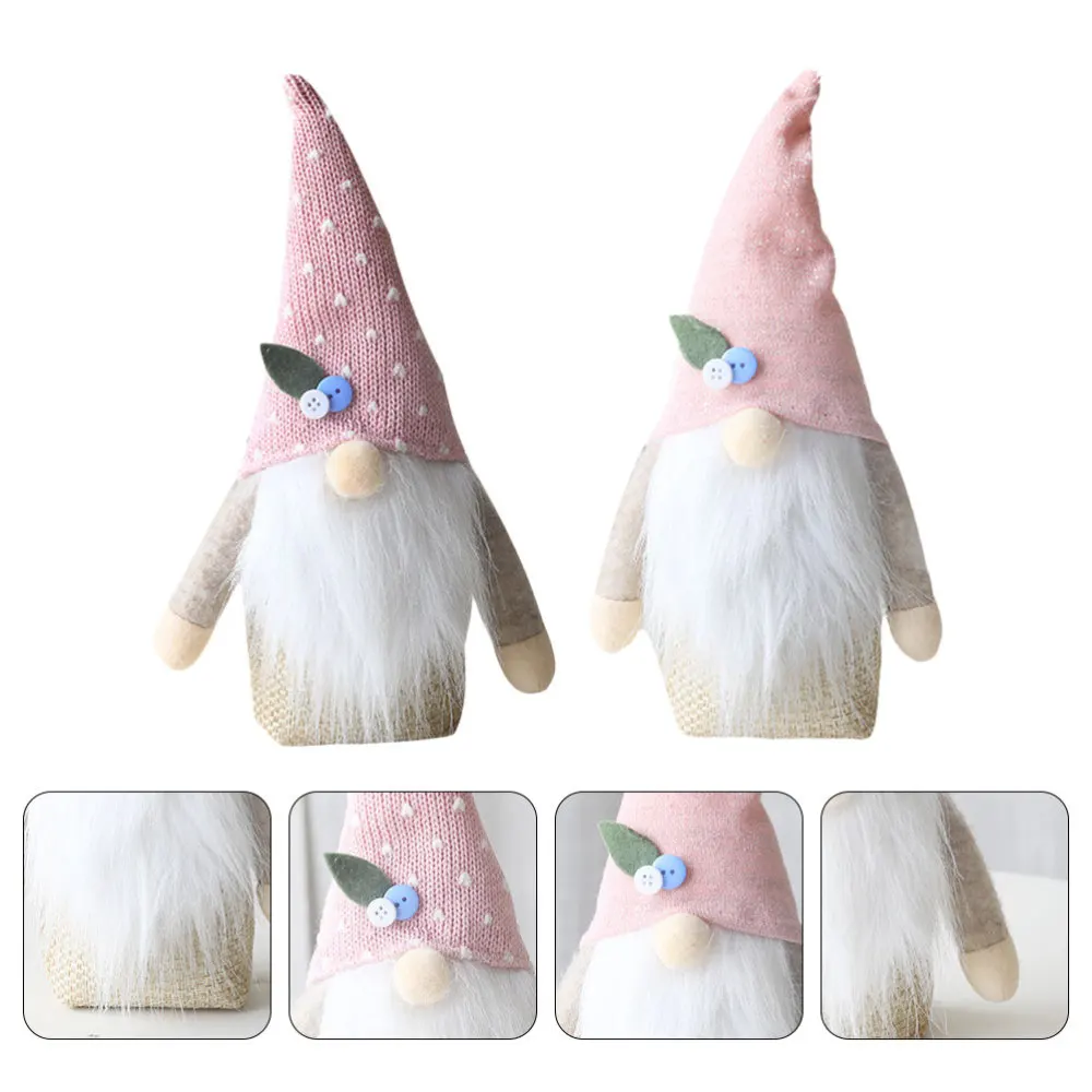 

2Pcs Adorable Decorative Faceless Doll Cloth Doll Craft Lovely Home Doll