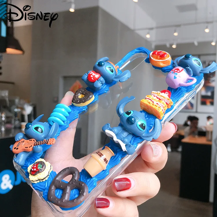 

Disney cute Stitch creative handmade diy girl mobile phone case for iPhone12mini/12promax/11pro/se/xr/xs/xsmx/7/8/plus/11promax