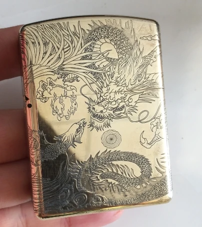 

WZH 912s round head 210g brass heavy armor dragon lighter