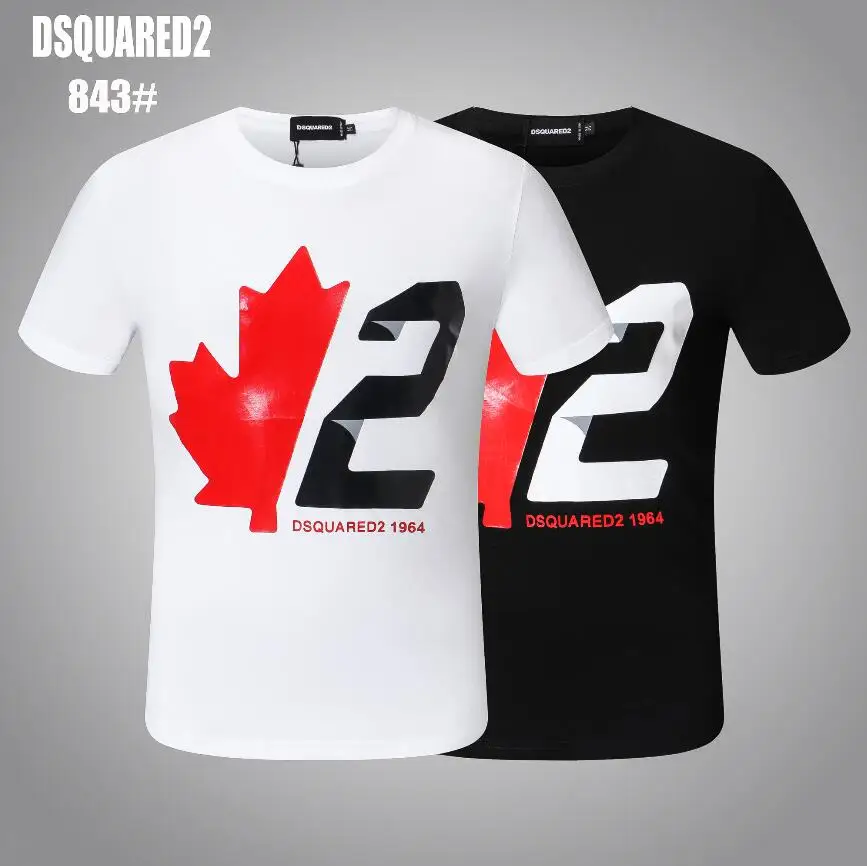 

Genuine Dsquared2 dsq 2021 high-quality printed T-shirt, oversized T-shirt for couples, 843