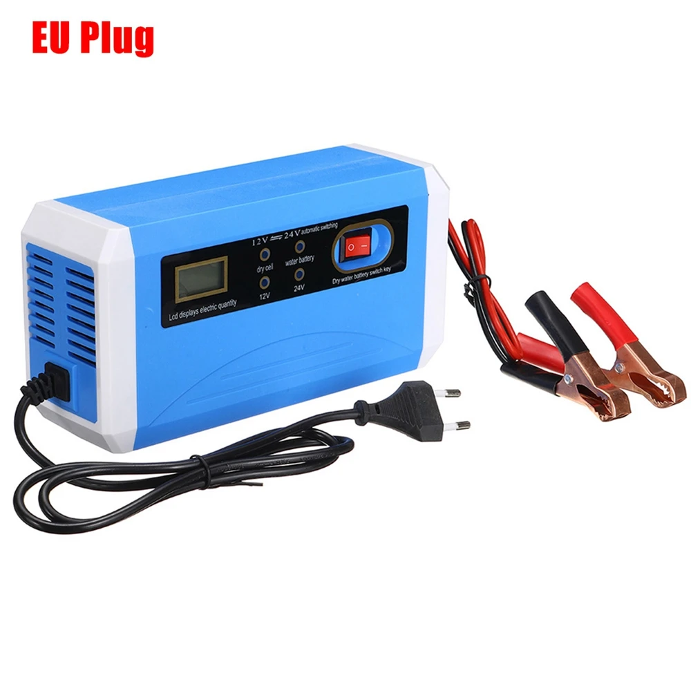 

12V/24V 10A LCD Smart Fast Car Battery Charger for Auto Motorcycle Lead-Acid AGM GEL Batteries Intelligent Charging Units