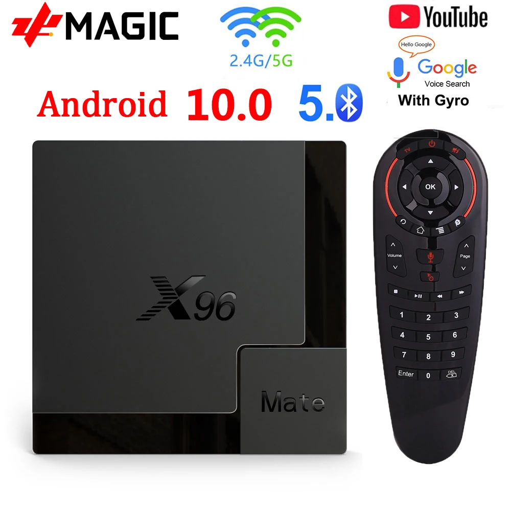 ТВ приставка X96 Mate 2020 Android 10 Allwinner H616 4 Гб 64 ГБ 32 Smart TV Box медиа проигрыватель Google 2 4G/5G
