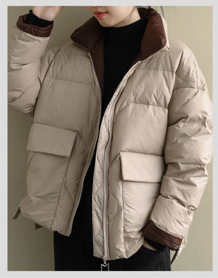 2020 Новые зимние женские ботинки со стоячим воротником ультра светильник пуховое