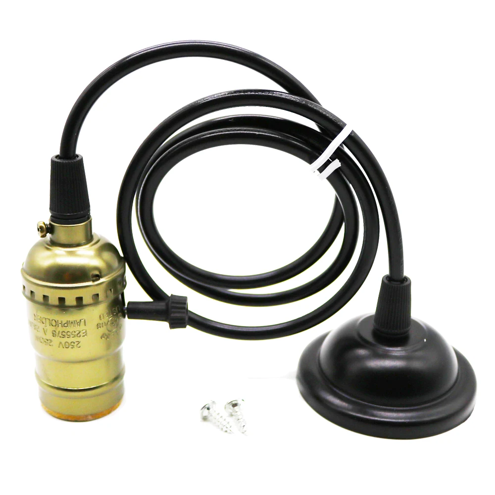 Винтажный держатель основа для лампы Эдисона в стиле ретро с цоколем E27 2 шт. 3