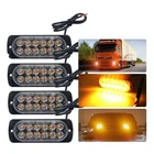 4 шт 12 светодиодный автомобиль Грузовик аварийный светильник со стробоскопической вспышкой для фонарь стоп-сигнала Предупреждение Маяк скорой помощи полиции стробоскоп светодиодный Предупреждение светильник J60