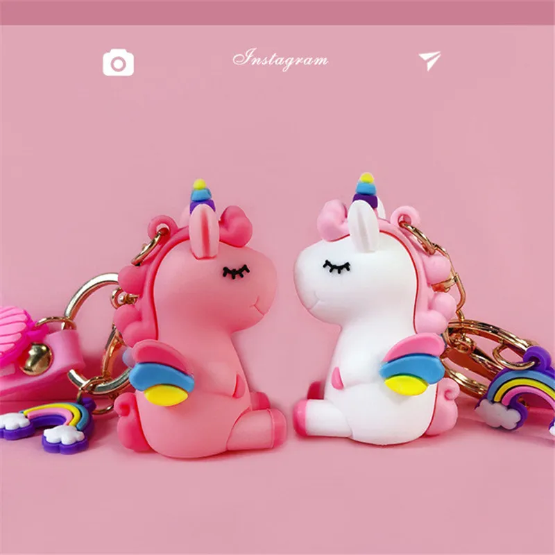 Фэнтезийный Радужный ПВХ-брелок в виде животного для мужчин и женщин украшение