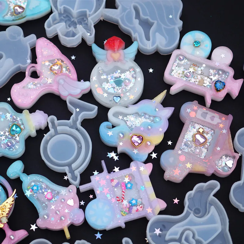 SNASAN подвеска в виде зыбучего песка автомобиль звезда силиконовая форма для