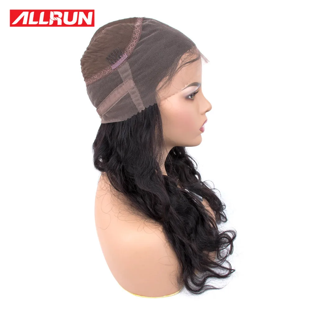 

Allrun 360 Lace Frontal Wig Remy Body Wave Per Plucked Lace Front Human Hair Wig Brazilian Hair Natural Hairline