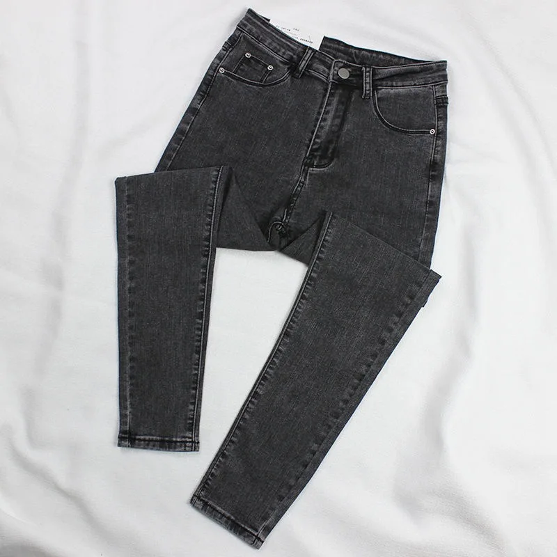 

SHIJIA Irregular High Waist Jeans for Woman Light Blue Vintage Straight Leg Long Jeans Female Denim Trousers Mom Spring