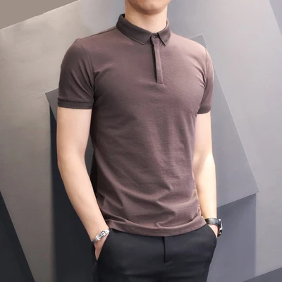 

Summer men's business casual short sleeve t-shirt 2367