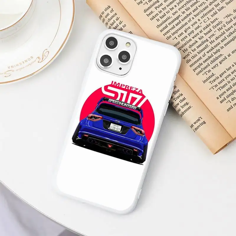 

sports car jdm drift Phone Case Candy Color White for iPhone 11 pro XS MAX 8 7 6 6S Plus X 5S SE 2020 XR