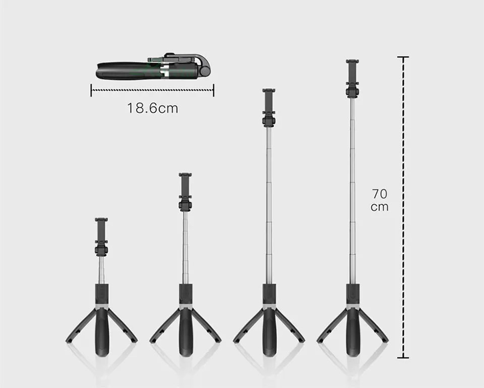 Roreta Беспроводная Bluetooth селфи палка мини штатив расширяемая Портативная подставка для iPhone huawei samsung Xiaomi смартфон