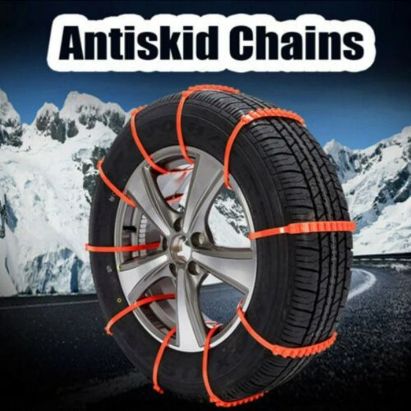 

10Pcs 90cm Car Universal Anti Skid Snow Chains Nylon for Car Truck Snow Mud Wheel Tyre Tire Cable Ties Winter Emergency Chain