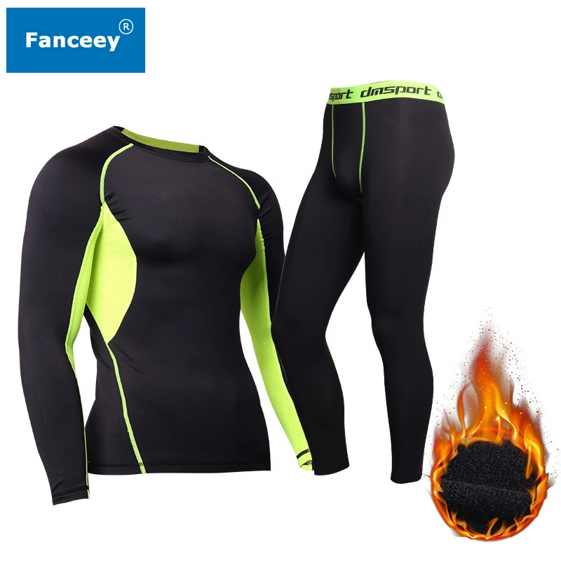 

Fanceey Winter Thermal Underwear Men Keep Warm Long Johns Men Fitness Compression Underwear Thermo Undershirts Leggings Fleece