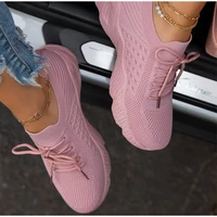womens sneakers breathable knitted casual socks shoes lace up ladies flats female spring vulcanized running elasticity shoes
