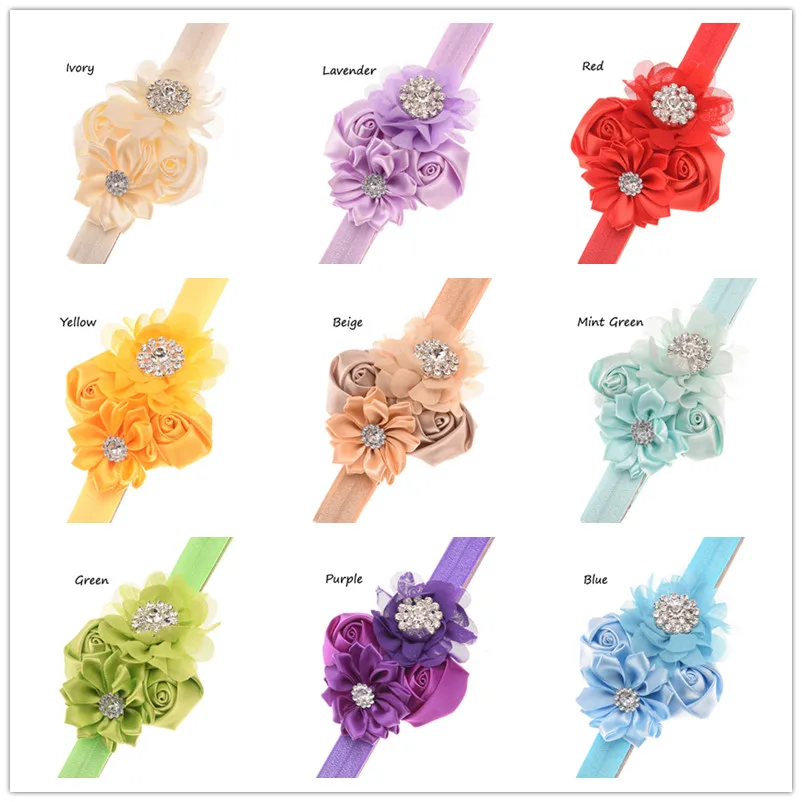 1 шт. шифоновая повязка на голову с цветами|hair accessories|elastic headbandsflower headband |
