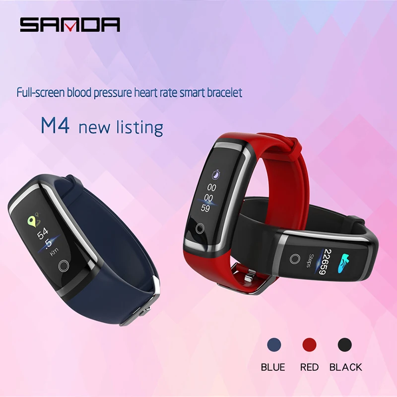 2020 SANDA Bluetooth 0 96 &quotSmart Horloge для IOS Android Mannen Vrouwen Водонепроницаемый Фитнес-трекер