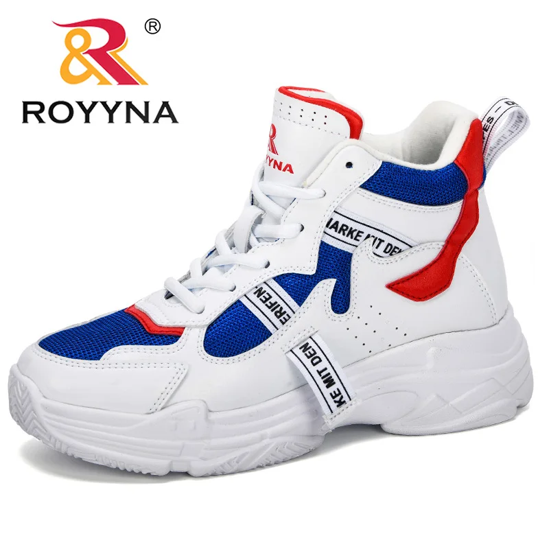 Женские кроссовки на толстой подошве ROYYNA удобные из микрофибры с высоким верхом