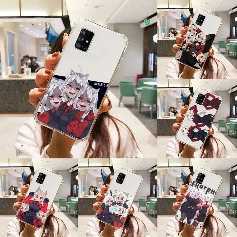 

cool girl helltaker game Phone Case Transparent For Samsung A51 A50 A71 A70 A81 M60S Note S21 S 20 10 9 8 11 E Plus Ultra