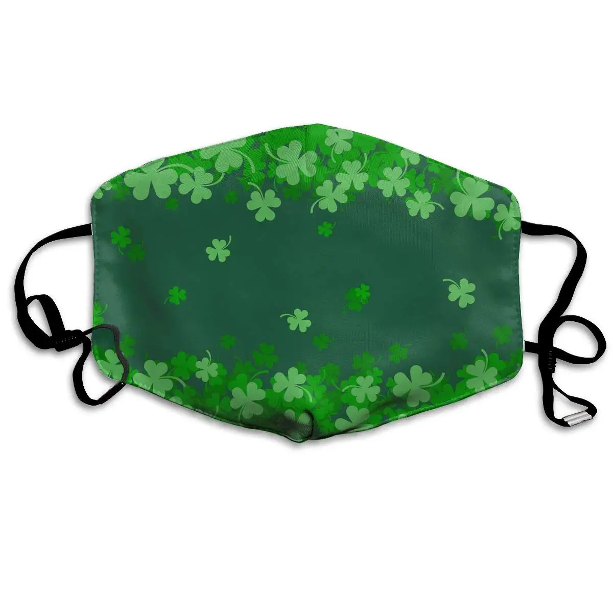 

St. Patrick's Day Shamrock Green Washable Reusable Mask, Cotton Anti Dust Half Face Mouth Mask For Kids Teens Men Women With