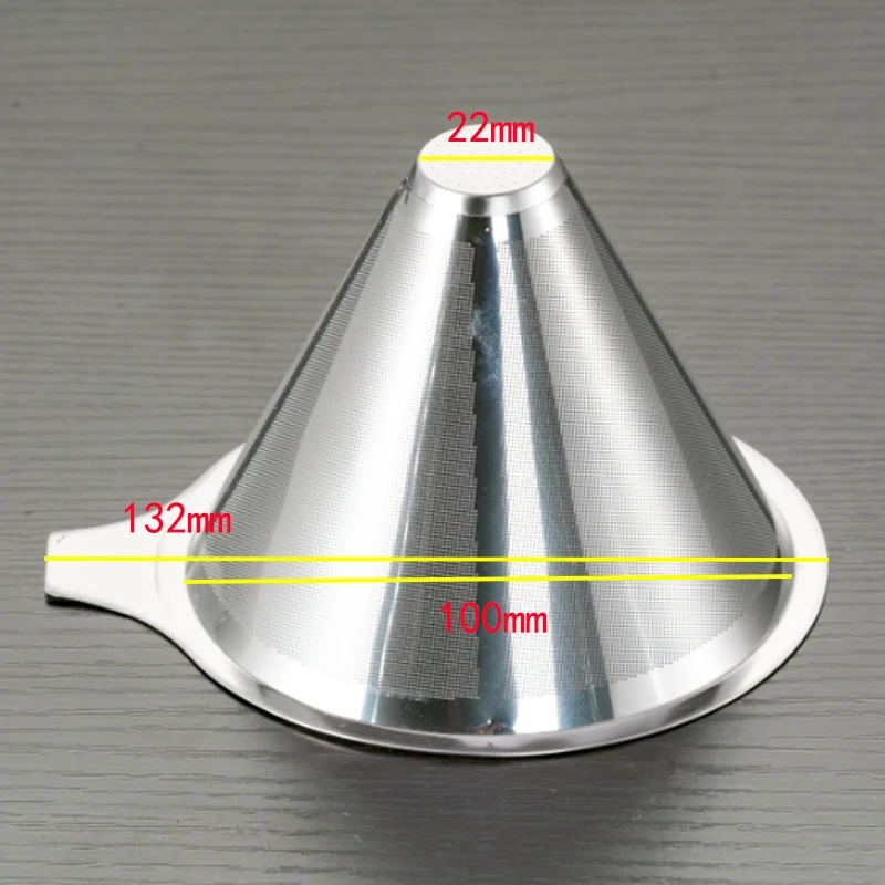 Двухслойный держатель фильтра для кофе 304 из нержавеющей стали наполнения s