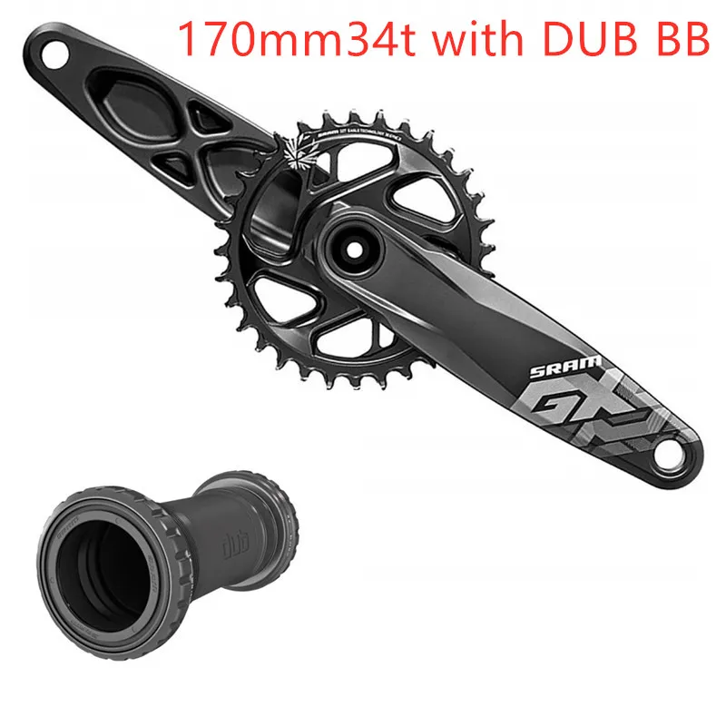 170mm34t with DUB BB SRAM GX EAGLE DUB Crankset 34T 170 мм 175 мм MTB с двумя бортами велосипедный Кривошип с DUB BSA Нижний Кронштейн - Цвет: 170mm34t with DUB BB