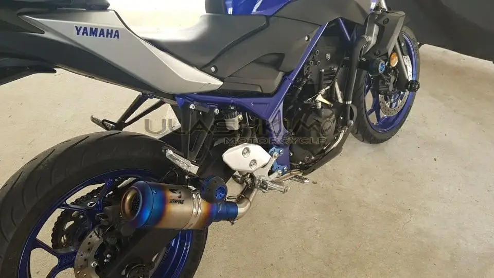 YZF R25 R3 MT-03 MT03 мотоцикл полная выхлопная система Mid Link труба глушитель без шнуровки