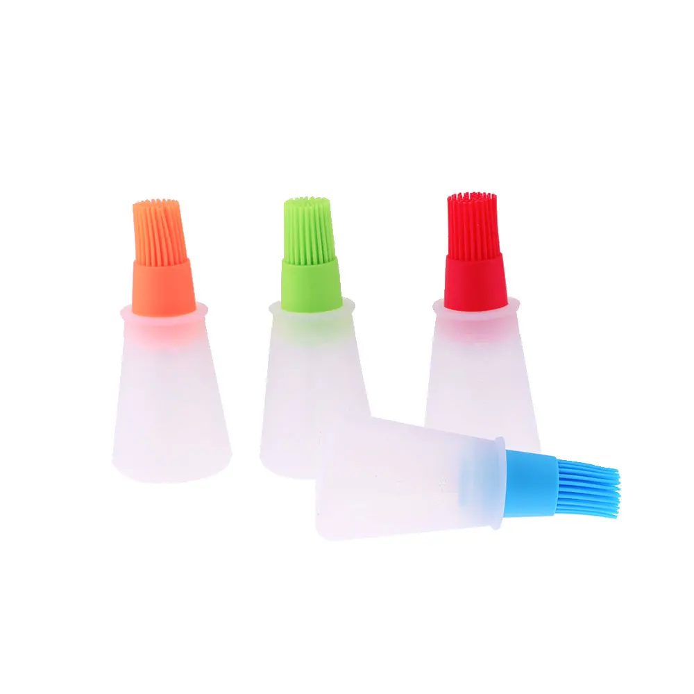 1 шт. портативная силиконовая бутылка для масла с кисточкой кисточка смазывания