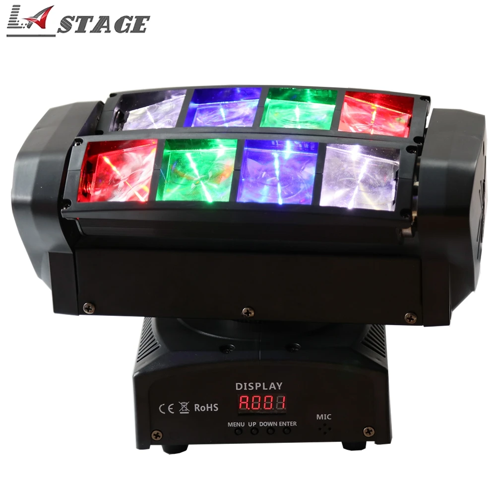 

Вечерние ценический мини-светильник Dmx 8x3 Вт Rgb со светодиодной подсветкой