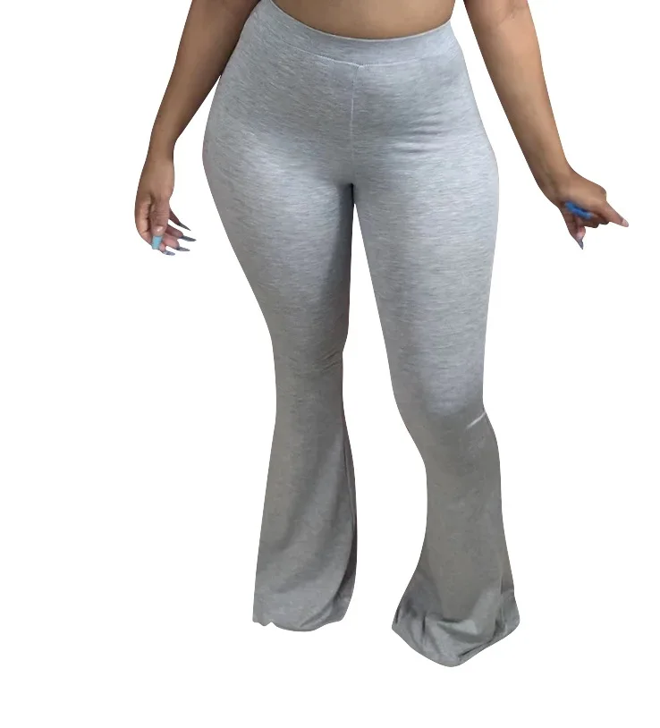 

Solid Women Hot Selling Flared Pants Plus Size S-4XL Autumn Female's High Waist Skinny Casual Bell-Bottomed Trousers
