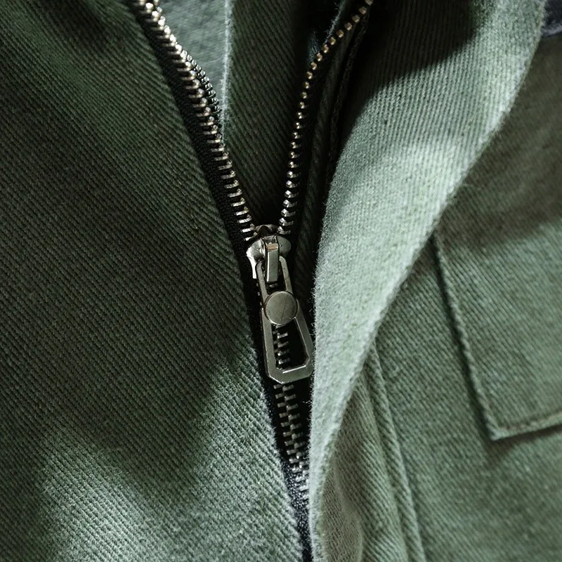 Куртка мужская джинсовая со вставками верхняя одежда из денима с карманами