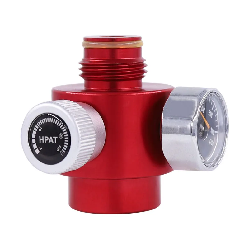 SPUNKY многоцветный 0-300psi Пейнтбол сжатия воздуха/Co2 Регулируемый регулятор с 1,8 K Burst Disk - Цвет: Red